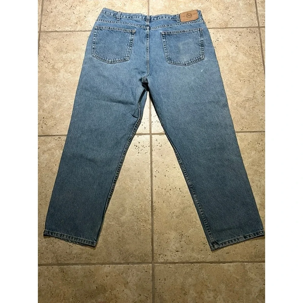 Eddie Bauer Classic Fit Jeans Mens Blue Denim Straight Leg Rugged 100% Cotton